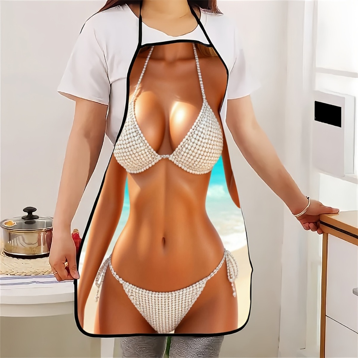 Baking Kitchen At Home - Grembiule con stampa bikini - Design
