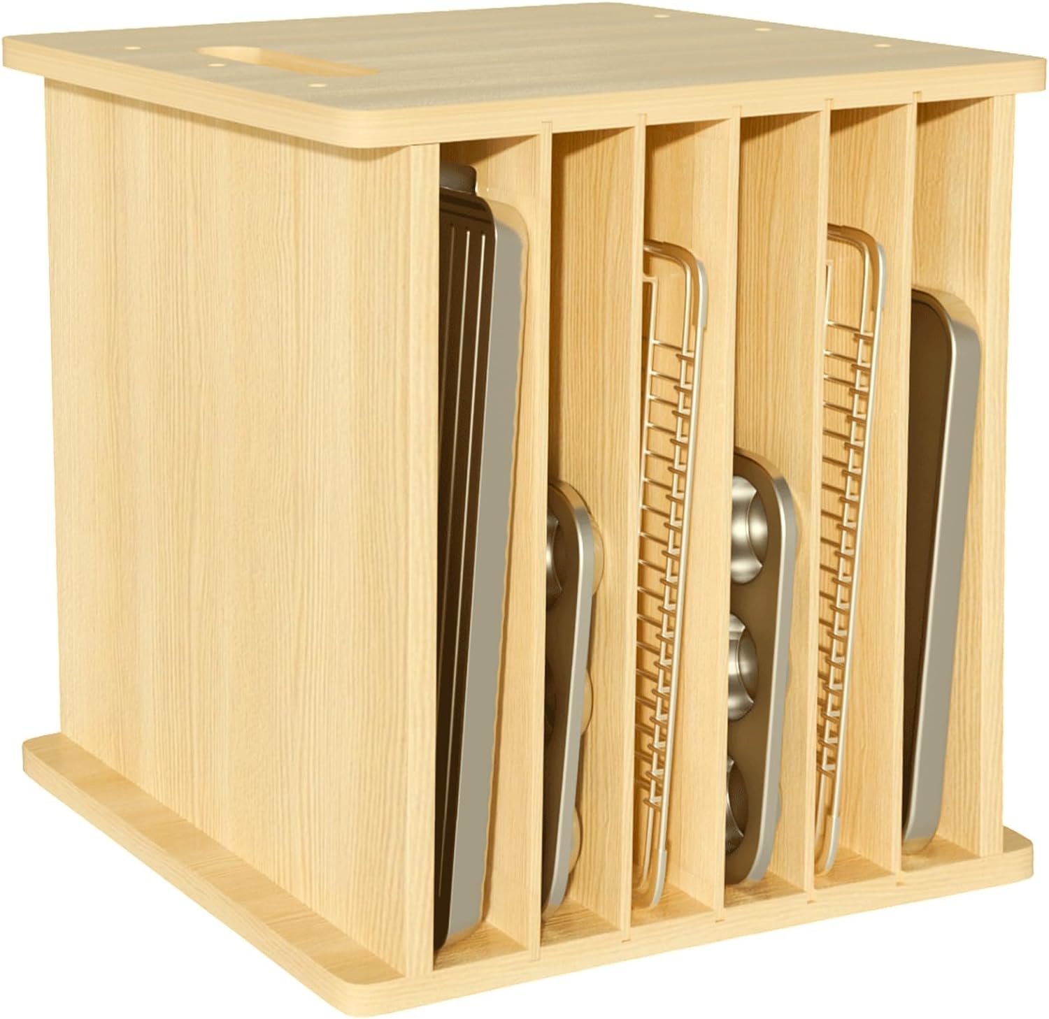Kitchen Cabinet Baking Organizer - Organizzatore Divisorio in Legno per Teglie