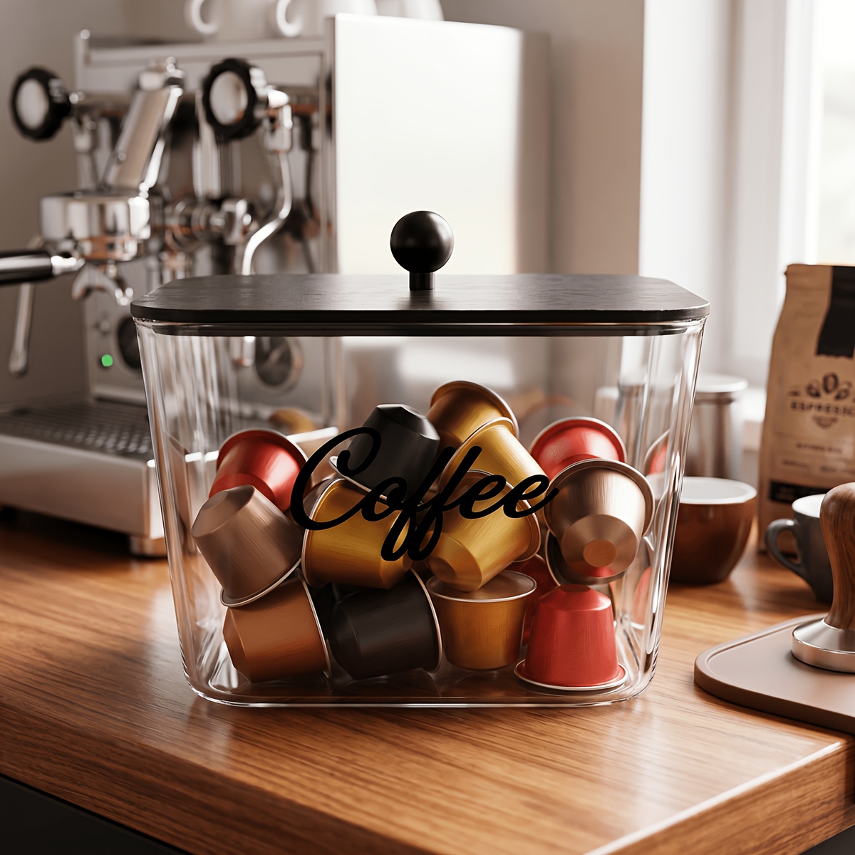 Kitchen Baking Tray Storage - Portacapsule da Caffè con Coperchi, Contenitore