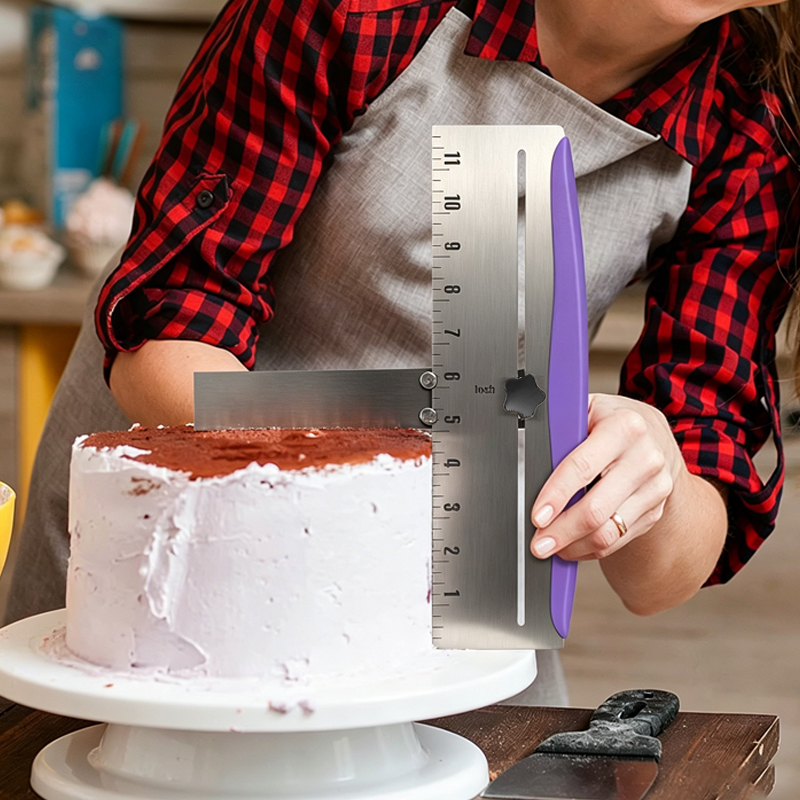 Kitchen Baking Corner - Raschietto per Torte in Acciaio Inox,