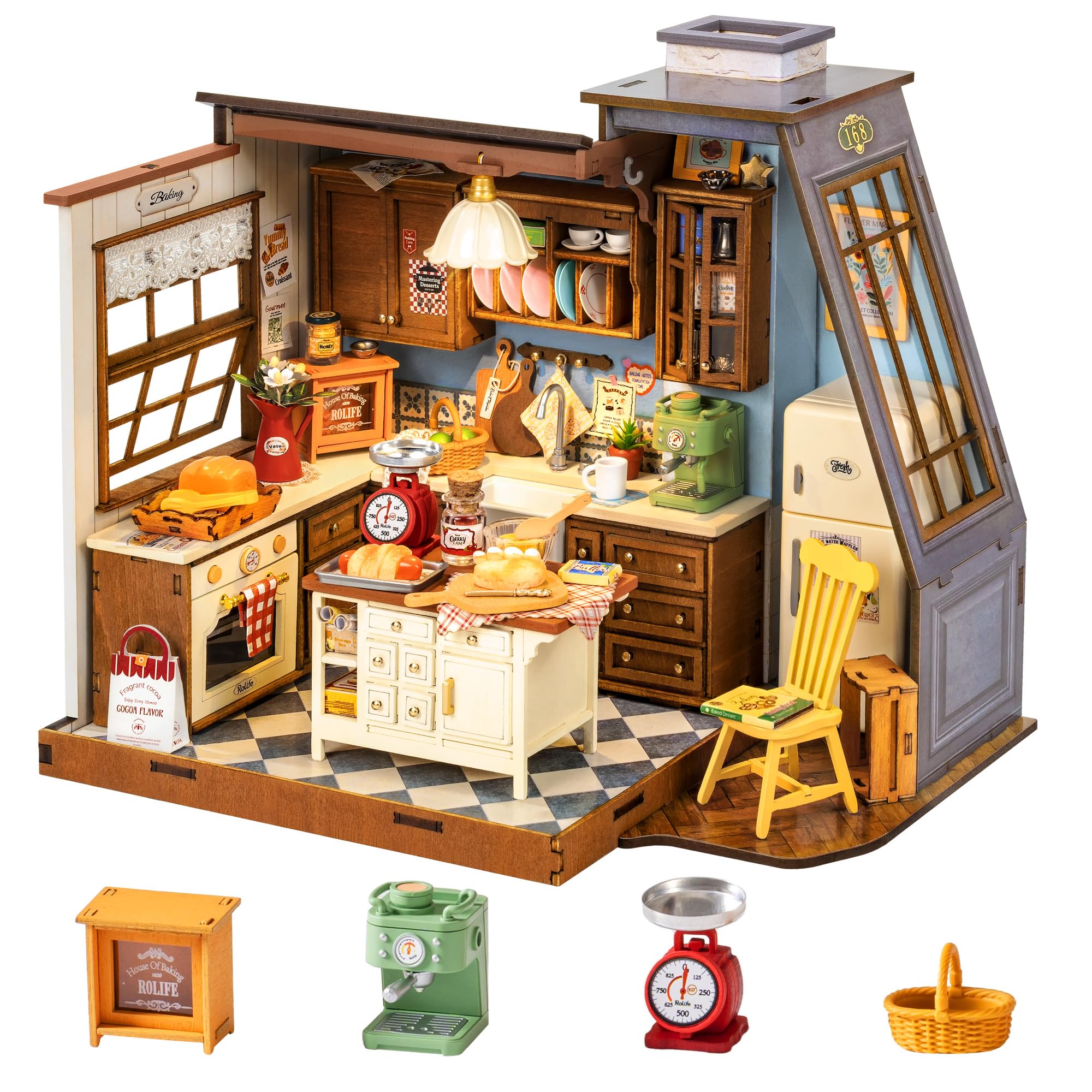 Baking Kitchen Robotime - Rolife Kit casa in miniatura fai-da-te