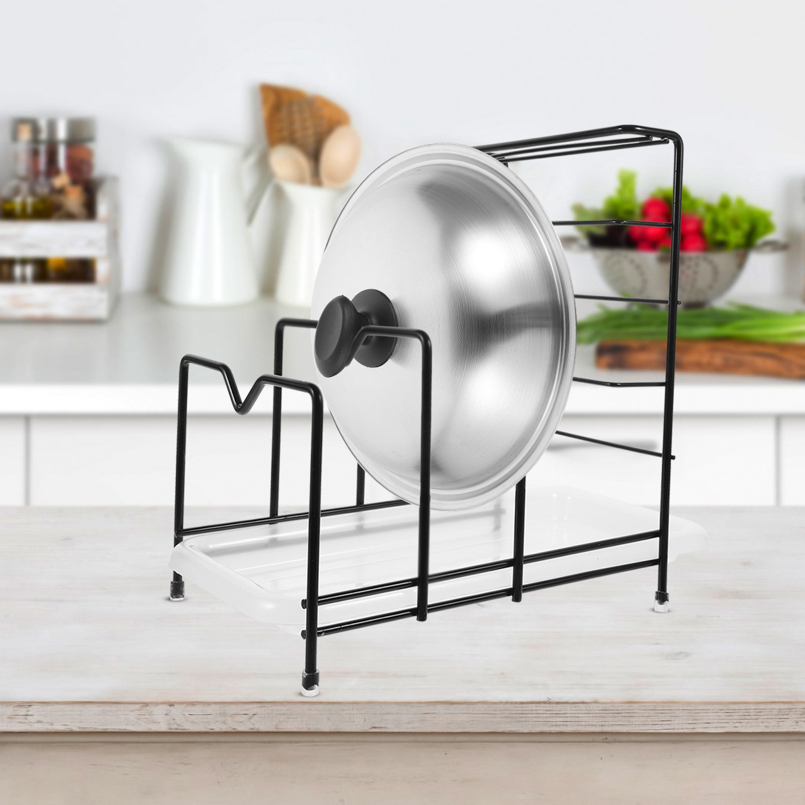 Kitchen Cabinet Baking Organizer - Organizzatore per coperchi di pentole, supporto