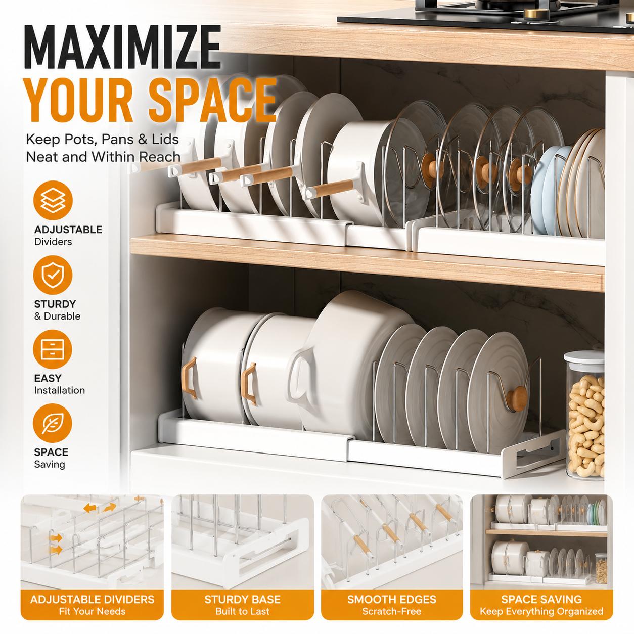 Organizzatore Espandibile per  - Kitchen Cabinet Baking Organizer recensione e prezzo
