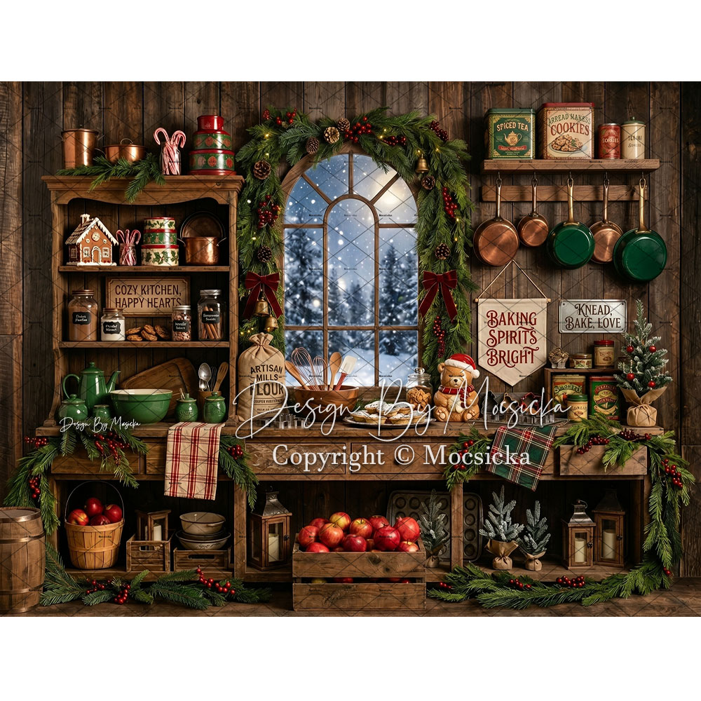 Sfondo Fotografico Natalizio R - Kitchen Baking Background recensione e prezzo