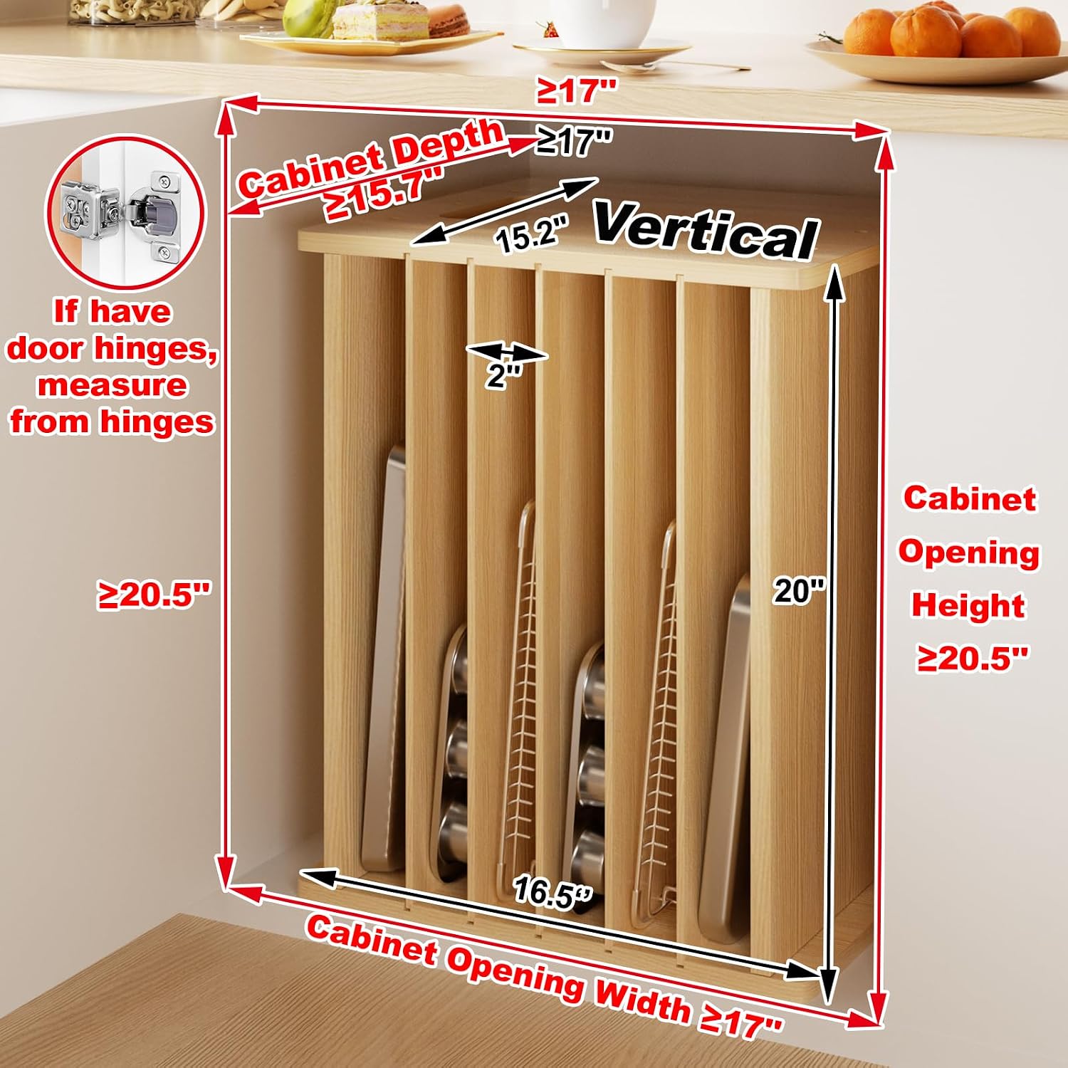 Organizzatore Divisorio in Leg - Kitchen Cabinet Baking Organizer recensione e prezzo