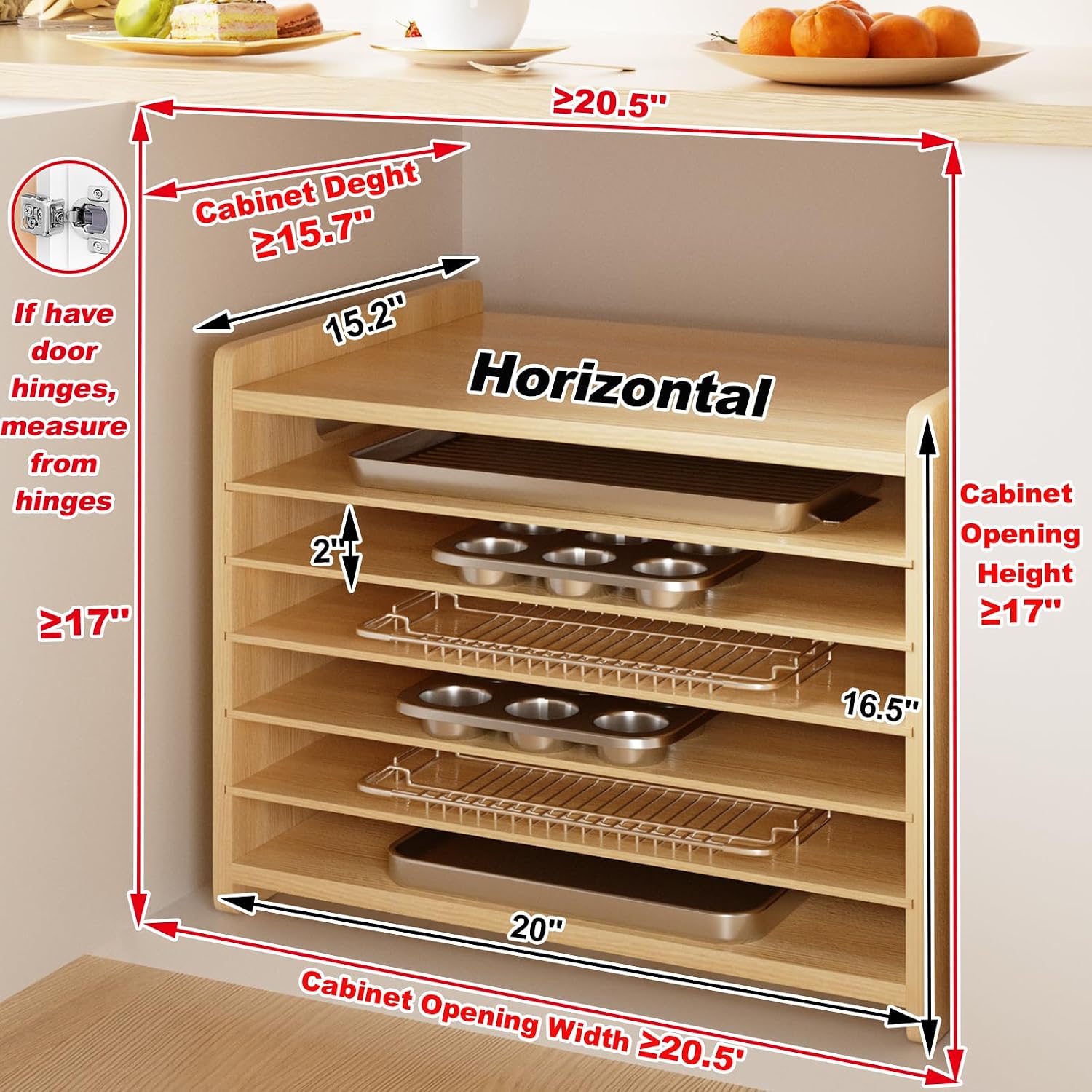 Organizzatore Divisorio in Leg - Kitchen Cabinet Baking Organizer recensione e prezzo