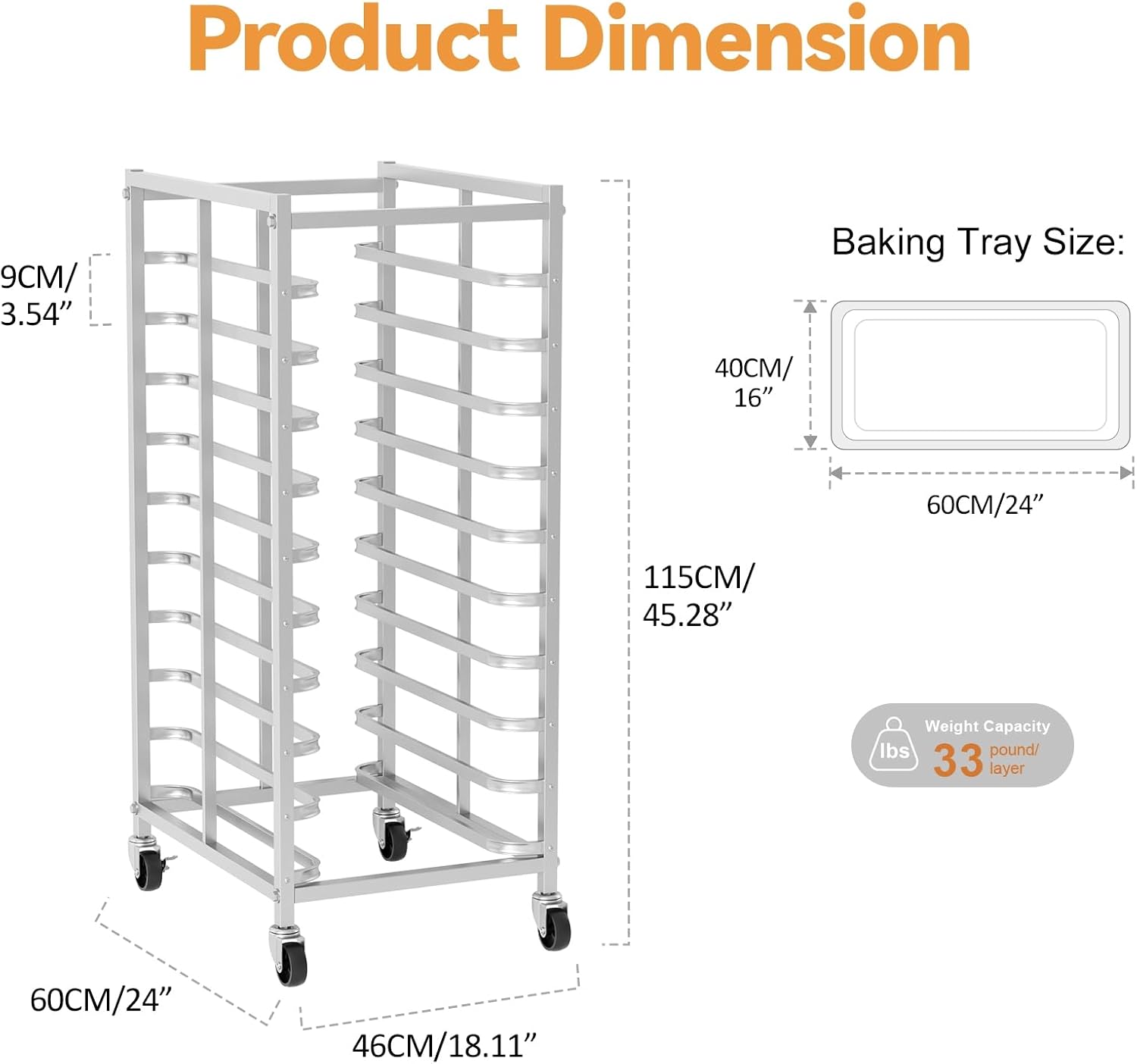 Carrello Mobile per Teglie da  - Kitchen Baking Trolley recensione e prezzo