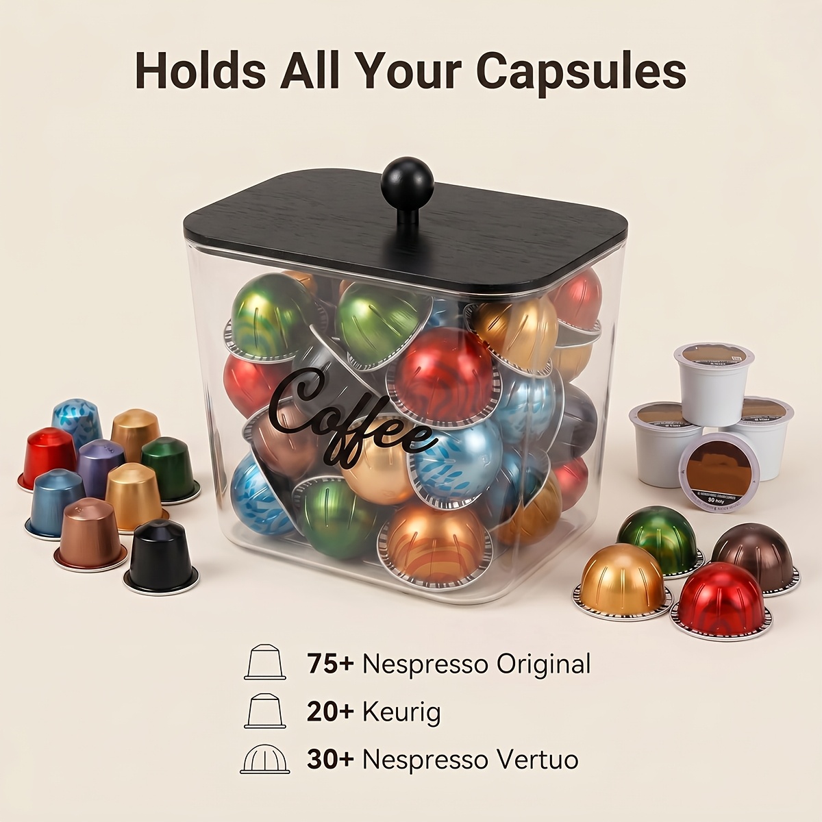 Portacapsule da Caffè con Cope - Kitchen Baking Tray Storage recensione e prezzo