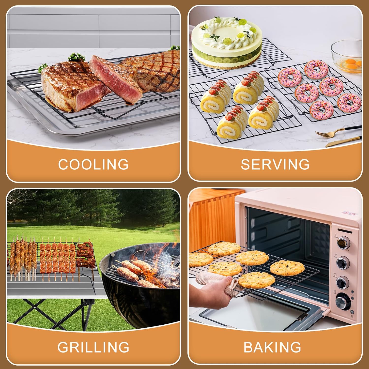 Scaffali di raffreddamento a 3 - Kitchen Baking Rack recensione e prezzo